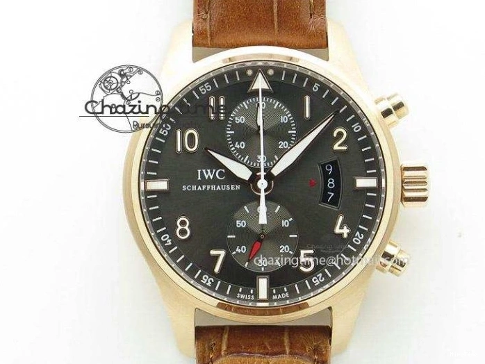MIROTIME 0519 UrbanChic Pilot Chrono 2016 IW377714 ZF 1:1 Best Edition Blue Dial On SS Bracelet A7750 V 7272